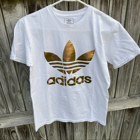 adidas Tops Adidas Rose Gold Logo Shirt Poshmark